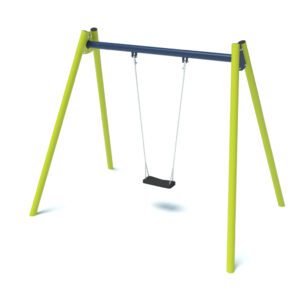 Single playground swing with flat seat 2001