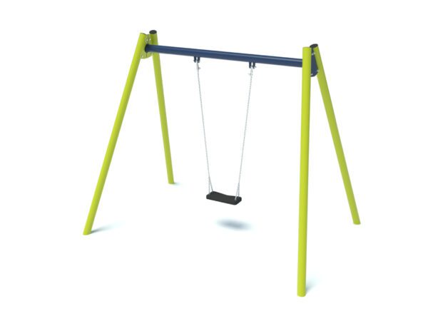 Single playground swing with flat seat 2001