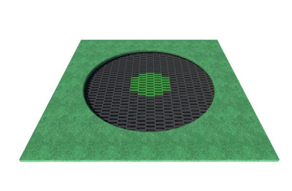 Small Square Crater Playground Trampoline - Image 2