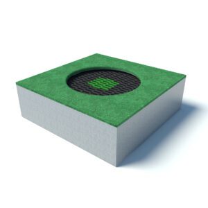 Small Square Crater Playground Trampoline