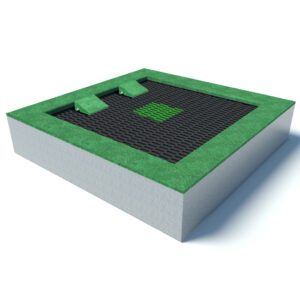 Inclusive Square Playground Trampoline