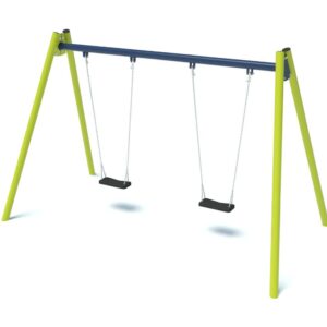Double playground swing with flat seats 2002