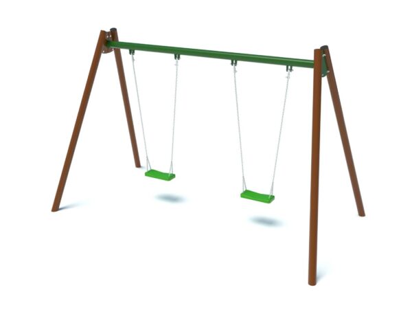Double playground swing with flat seats 2002 - Image 2