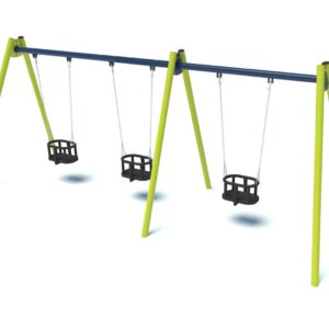 Triple playground swing with cradle seats 2003