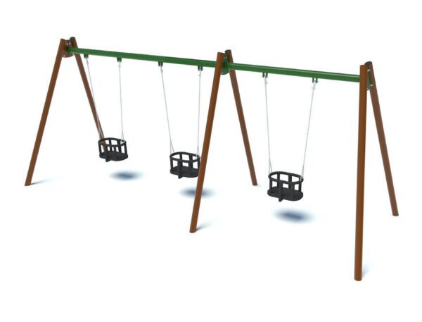 Triple playground swing with cradle seats 2003 - Image 2