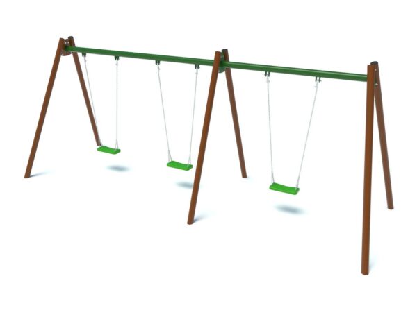 Triple playground swing with flat seats 2003 - Image 2