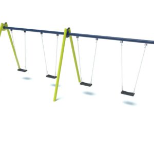 Quadruple playground swing with flat seats 2004